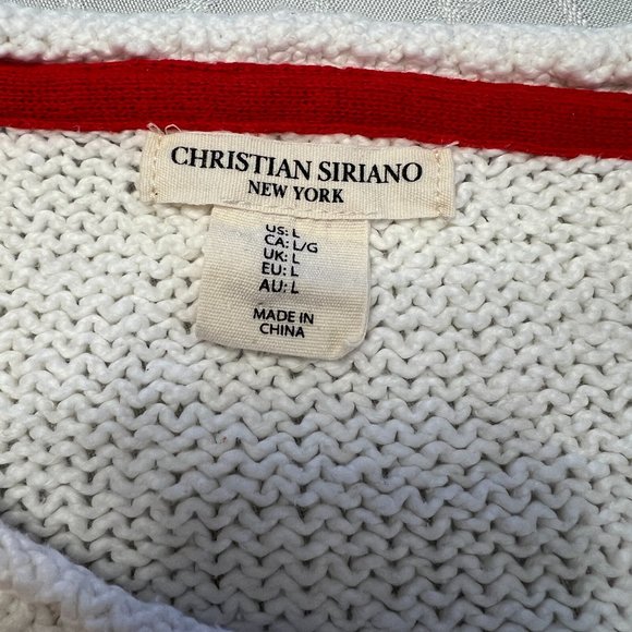 Christian Siriano cotton heart long-sleeve sweater womens size L - Picture 4 of 8